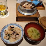 魚釜 - 紀州梅と大葉の蛸釜めし