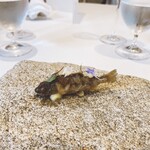 レストラン サンパウ - 川魚の天魚のひよこ豆の衣でのフリート