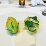 レストラン サンパウ - 初夏にインスパイアされた青利烏賊とズッキーニ