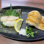 回転寿司 北海素材 - 極旨！大穴子ロールと北海道炙り帆立の堪能皿