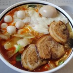 麺カフェ ひまわり - 酸辣湯麺＋トッピング多数