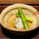 鈴田式 - 伊勢海老とアスパラ