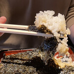 レストラン矢野 - 海苔だんだん　ご飯アップ