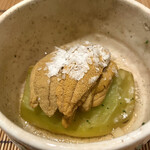 御料理 まつ山 - ・揚げナスと萩の赤雲丹