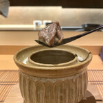 御料理 まつ山 - ・のざき牛ヒレ肉 赤ワイン煮の茶碗蒸し