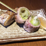 Japanese Restaurant KINZA - 肉巻き野菜と太刀魚岩塩焼き