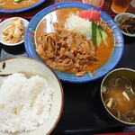 とら食堂 - 焼肉定食 1.5人前 ¥1300