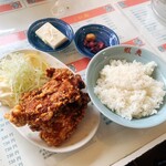 三代目蝦夷 - から揚げセットだけでも十分に食べ応えあります