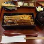 日本橋 玉ゐ - 穴子の小箱におろし柚子と薬味セット・お新香・赤だし