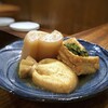 鶏おでんと出汁割り日本酒 ふぁるこ - 料理写真:◆おでん・・お餅以外は二人用に切り分けて出して下さいました。