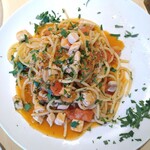 古民家イタリアンかど屋 - カジキとフレッシュトマト。