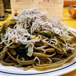 関谷スパゲティ - 海苔麺　しらすと春キャベツのペペロンチーノ300g