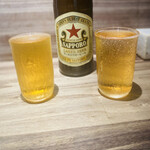 焼鳥エナミ - サッポロ赤ラベル