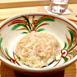 炎水 - 飯蒸しに毛蟹餡がけ　それは旨いでしょ