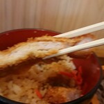 そば処 一庵 - ミニソースカツ丼のカツ