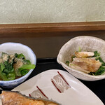 ささら - 小松菜おひたし 鶏わさ