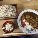 森田屋 - もりそば(400円)+カレーライス(500円)