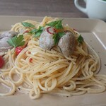 AIDA with CAFE - あさりとプチトマトのオイルパスタ