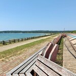 道の駅　とぎ海街道 - 世界一長いベンチ。460.9m