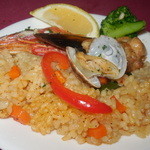 ミックスパエリア取り分けて