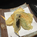 小野川温泉　吾妻荘 - 天ぷら、ご飯、汁物　後で持って来てくれます