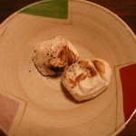 割烹 利助 - 河豚の白子焼き