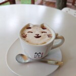 おもだか屋Cafe - ドリンク写真:猫のラテアートがかわいい！