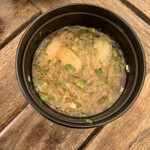 洋風寒天レストラン ひまわり亭 - みそ汁　寒天入り