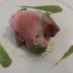 エルルカン・ビス - 13.2月　天然ブリのスモーク　酢かぶらヴィネグレット