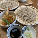 蕎麦 岐水 - 天丼とざるそば　¥1078(税込)