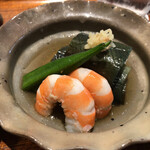 大阪 松下 - 海老と茄子の揚げびたし