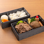 焼肉 水谷 - 切り落とし＆バーグ弁当2980円税込