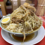 Ramen Fujimaru - 富士丸ラーメン 350g？ 何故か二重皿で着丼。