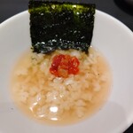 焼肉ホルモン 風土. - 鯛出汁、チャンジャ、韓国海苔