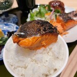 Shinsen Tatsu - 銀鮭とメンチカツ定食　1500円