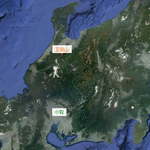 合掌レストラン 大藏 - （おまけ）合掌造りの故郷・富山県五箇山と、愛知県小牧市の位置関係