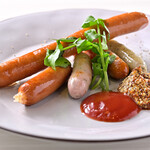 grilled coarsely ground sausage