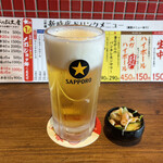 新時代 - 生ビール150円にお通し300円。