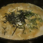 ぼうの - 煮込んだラーメンに玉子と海苔をのせて