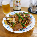 吉祥軒 - レバーとニンニクの芽 四川風炒め ¥1,500