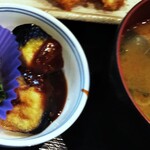 Tsuruya - 小鉢は茄子の味噌和え