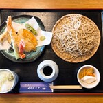 Yamasato - 天せいろ+粗挽き田舎蕎麦変更
