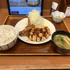 ごはん処 かつ庵 - 料理写真:ガーリックのポークチョップ定食　ご飯は麦飯に変更(無料)しています