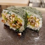 菊水鮓 - 穴新　シャリより具が多いぞ(笑)