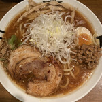 Menja Fuuten - 焦がし醤油ラーメン特盛納豆トッピング 770円