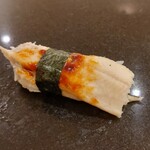 菊水鮓 - 蒸しアナゴ　噛む前にとけてしまう