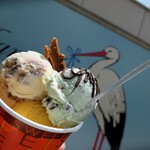 パティスリーヨシノリアサミ - アイスクリーム デーツバニラ＆チョコミント＆マンゴーソルベ