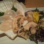 Goshiki - 北海道産 帆立貝のお造り