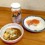 めし処銭屋 - 麻婆豆腐100円 ハムエッグ100円  生ジョッキ缶290円