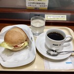 ドトールコーヒーショップ - モーニングセットA ハムタマゴサラダ420円